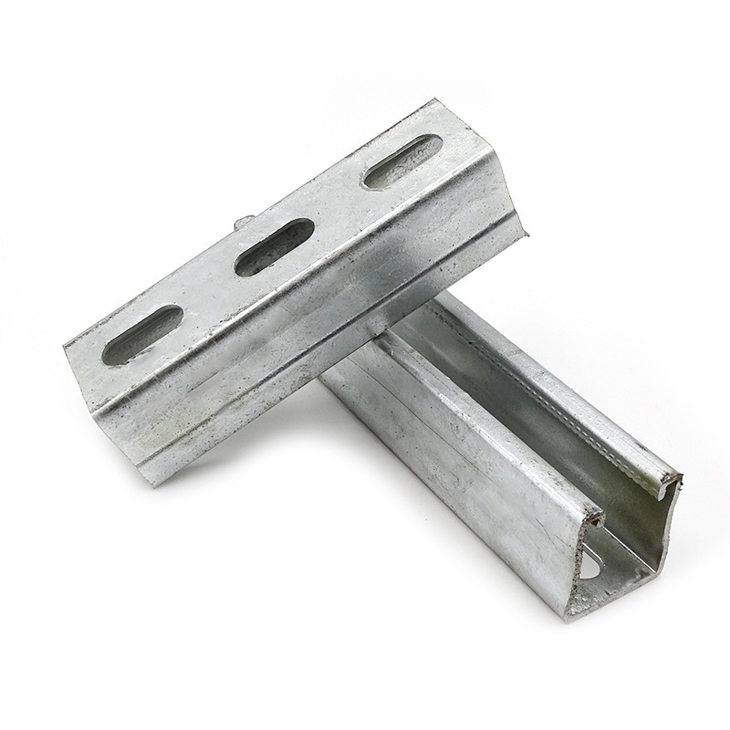 Manufacturer Supplies C-Shaped Steel Hot-Dip Galvanized Steel Structure Heat-Resistant Anti-Rust Zinc-Aluminum Magnesium Channel Steel Punching U-Shaped Photovoltaic Accessories