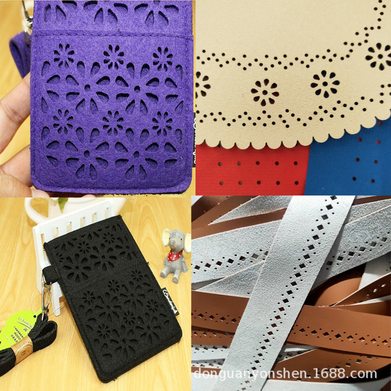 Clothing Plush Toy Pieces Laser Perforated Fabric Leather Material Embossed Eco-Friendly Custom Leather Laser Hollow-Out