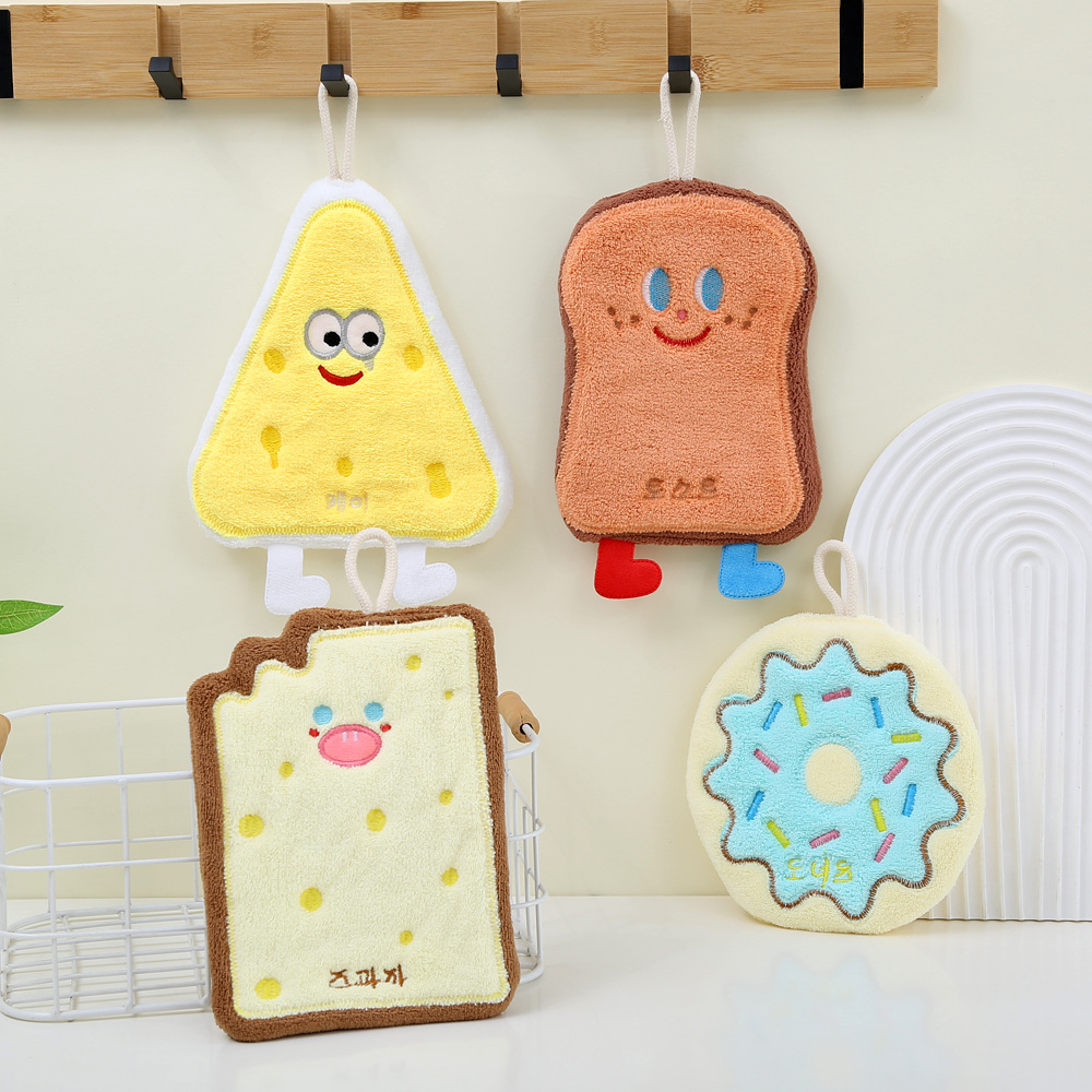 Мультяшное полотенце для выпечки, висячее, абсорбирующее, быстрое высыхание, для детей, мягкое