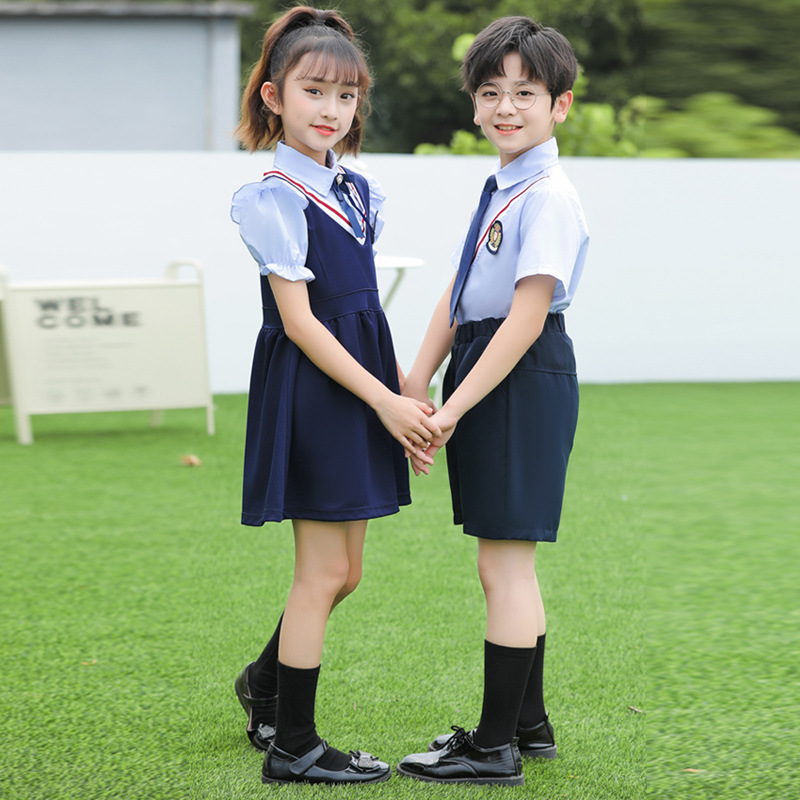 Children's June 1 Chorus Summer Performance Clothing Kindergarten Garden Clothing Poetry Recitation Performance Clothing New England Style Class Clothing