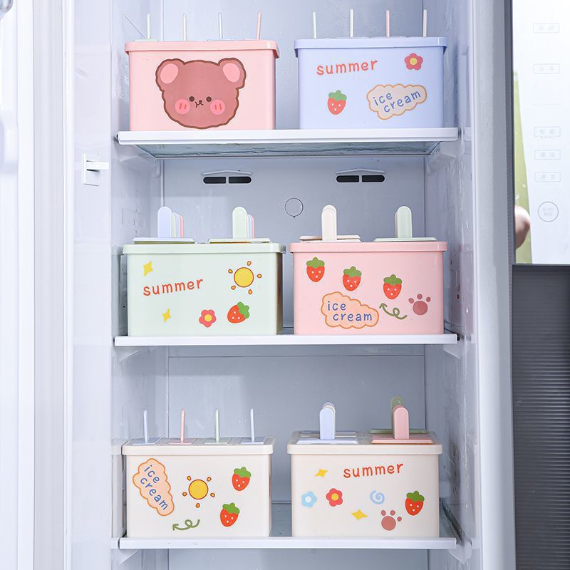 Ice Cream Mold Food-Grade Household Popsicle Ice Cream Mold Ice Cream Box Non-Odor Ice Box Default