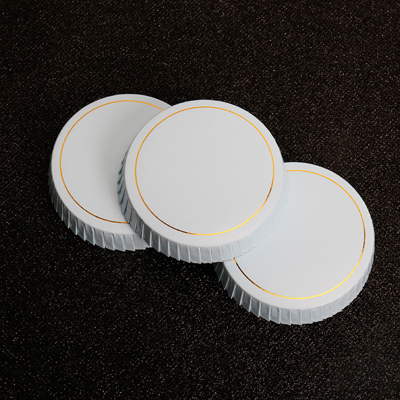Paper Disposable Cup Lids for Hotels, Guesthouses, and Barber Shops, Dust-Proof Perforated Cup Lids with Logo Customization