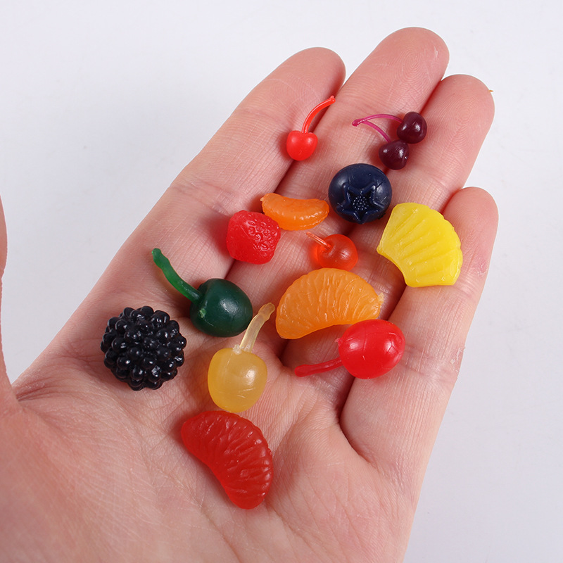 Simulation Mini Strawberry Blueberry Cherry Grape Accessories Miniature Food Play DIY Hand-made Dessert Cake Decoration Material