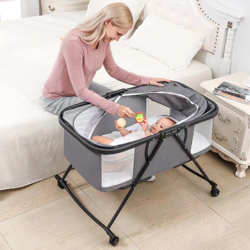 Wholesale baby bed portable foldable cradle bedside bed mobile baby bed sleeping basket BB bed newborn bed