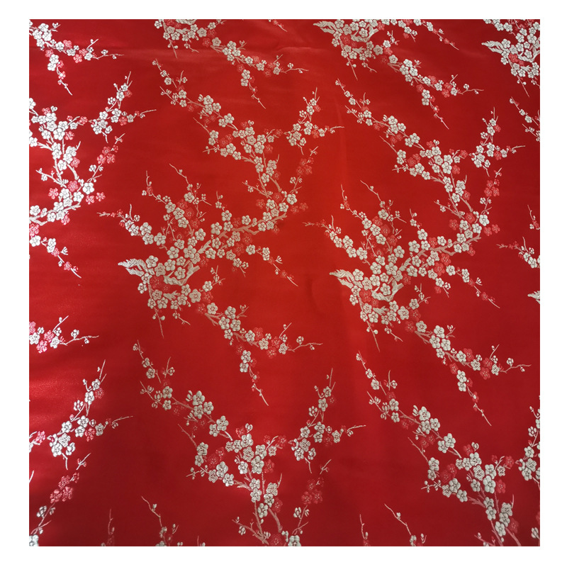 Factory direct supply brocade satin fabric sachet sachet red bag DIY fabric cheongsam clothing cloth plum