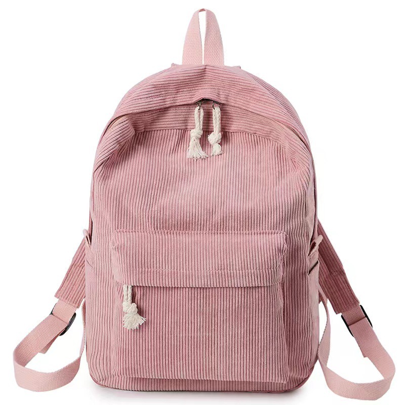 Schoolbag Women's Korean-style Yuansu ulzzang Senior high school Student Personalized Corvet College Style Backpack Women's Backpack