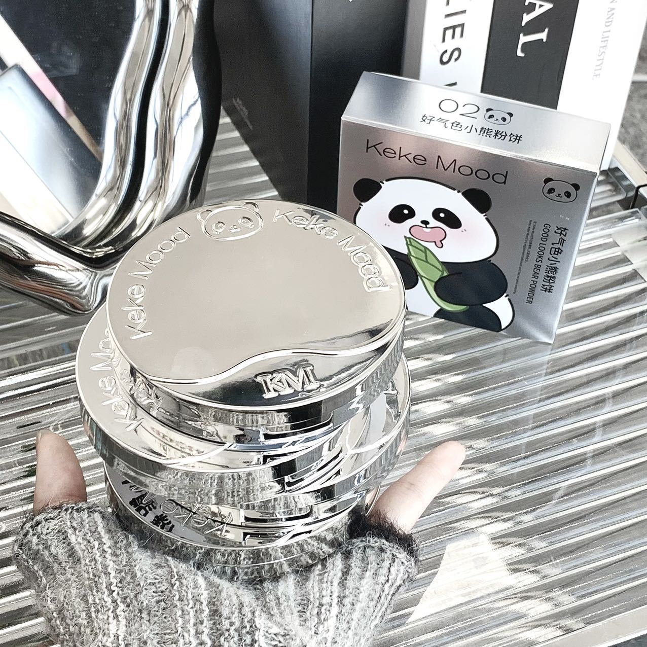 Keke Mood Concealer, Brighten Skin Tone, Good Complexion, Bear Powder, Long-Lasting and Non-Removing Makeup