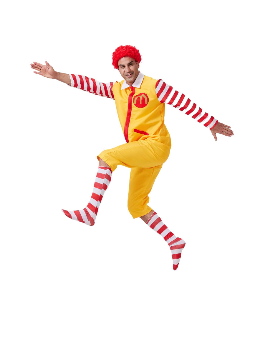 Костюм клоуна для Хэллоуина в наличии, ретро стиль, мужской комбинезон без парика