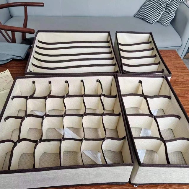 Ящик для хранения нижнего белья, из нетканого материала, складной, комплект из четырех частей, оптовая продажа