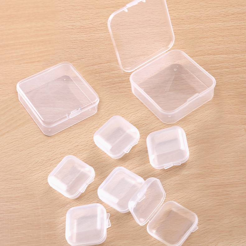 Коробка для хранения ювелирных изделий, коробка для крючков, маленькая прозрачная квадратная коробка для серег