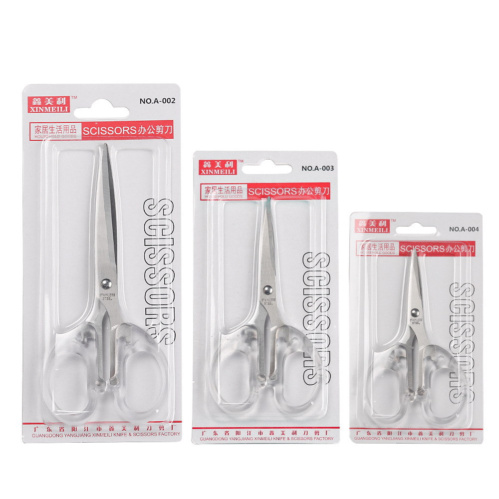 Factory spot wholesale ins Wind simple transparent small scissors student handmade art scissors stationery scissors office scissors