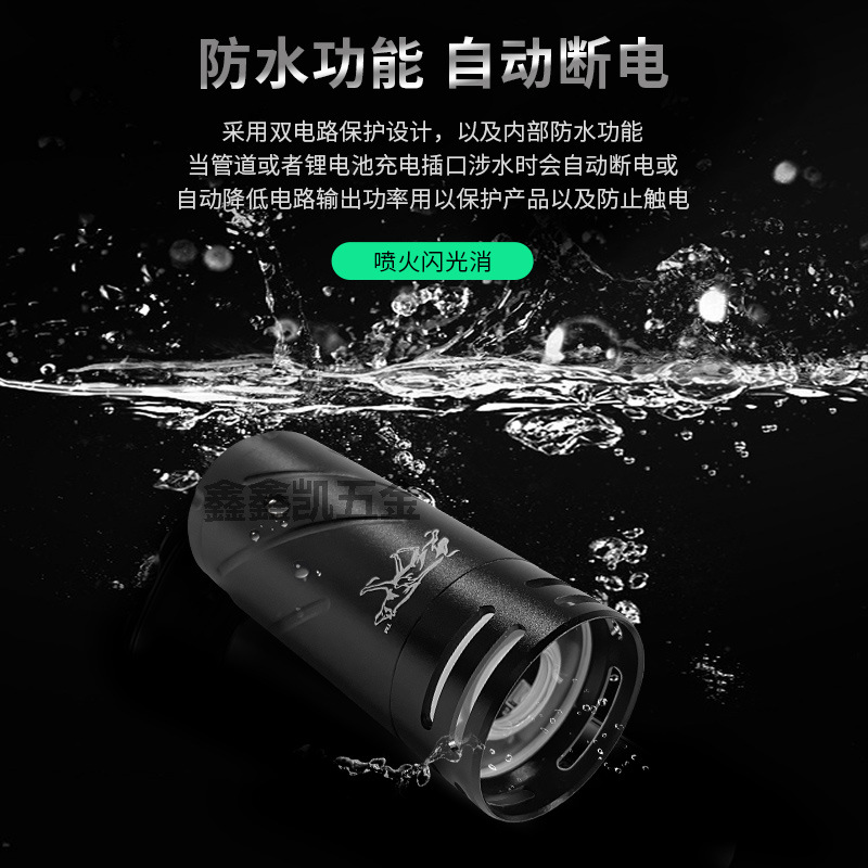 Fire-Breathing Pig Metal Luminous Fire Extinguisher 14 Reverse Tooth Fire Cap Automatic Sensor Mini Silencer Rechargeable Luminous Electric