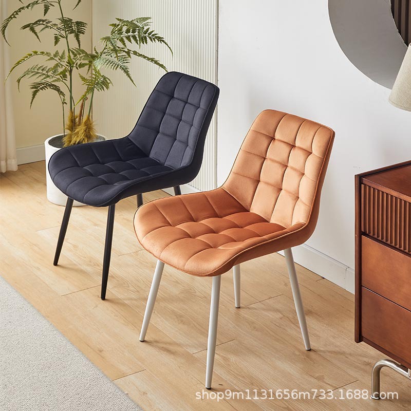 Nordic Dining Chair Home Simple Modern Restaurant Leisure Chair Minimalist Light Luxury Backrest Internet Popular Ins Soft Bag Chair
