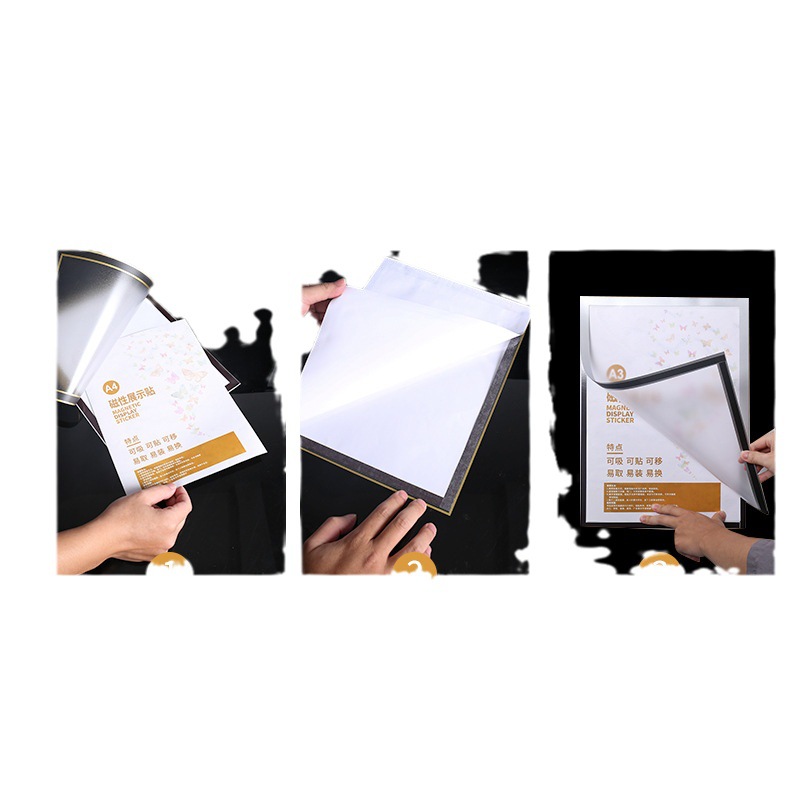 Magnetic display wall-mounted non-perforated picture frame protection frame A3 set of hygiene license certificate A4 copy