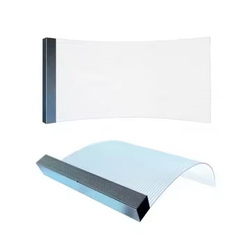 Transparent glass film pallet screen wall ice screen flexible crystal core film screen stage HD led display