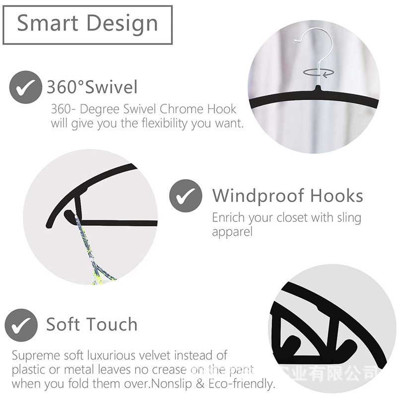 Curved Flocked Clothes Hanger, Non-Marking, Non-Slip, Household Clothes Hanging Organizer Recommends Dormitory Clothes Hanging, Bedroom Wardrobe Clothes Drying Support