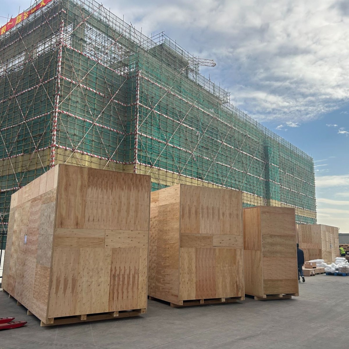 Zhongshan Large Equipment Wooden Crate Packaging Turnover Plywood Cross-Border Export Fumigation-Free Wooden Crate Logistics Transportation Wooden Crate