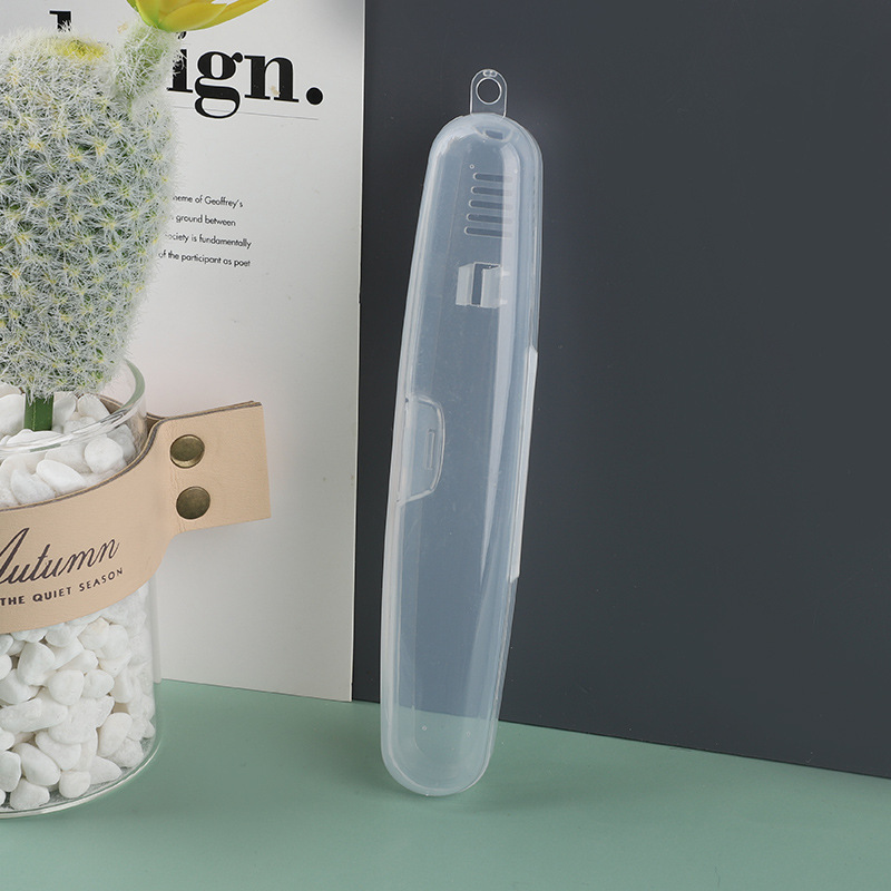 Portable wash set box with buckle toothpaste dental appliance tongue scraper box transparent PP plastic storage toothbrush box