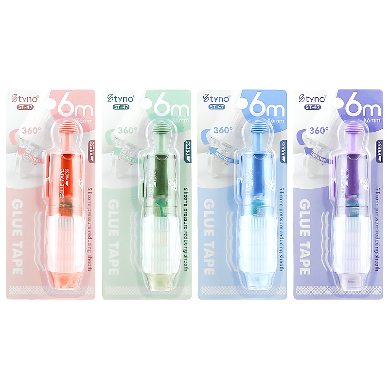 New pen-type press dot glue high color value high viscosity replaceable core correction belt dot double-sided adhesive students