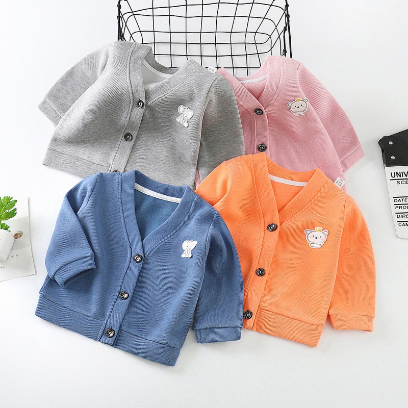 Children's Knitted Sweater Boys and Girls Autumn and Winter Baby Outwears Children's Sweater Cardigan Cross-Border