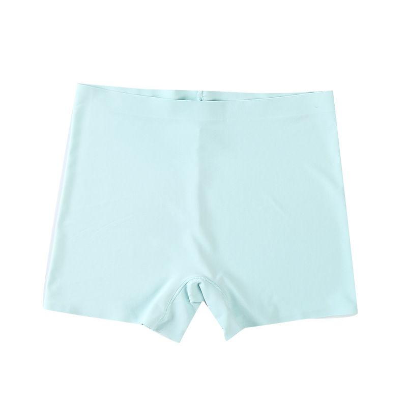 Seamless Ice Silk One-Piece Breathable Mid-Waist Pure Cotton Crotch Large Size Women's Boxer Briefs Women's Flat-Leg Safety Pants