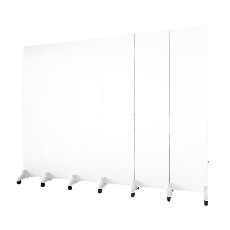 Pure White Simple Modern Screen Partition Living Room Office Shelter Curtain Rental Room Beauty Salon Folding Mobile Screen