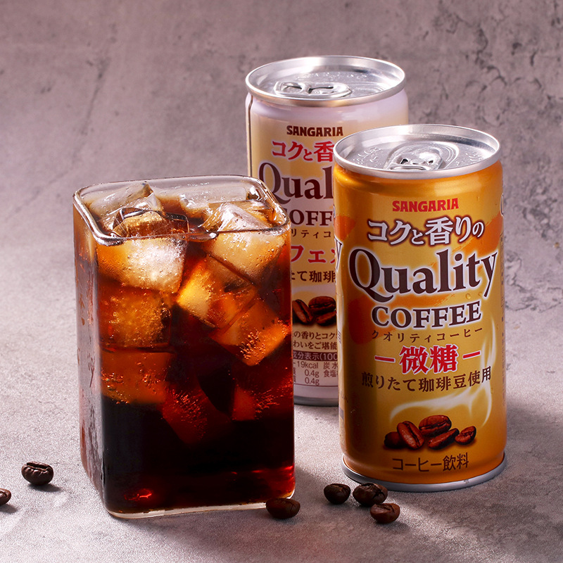 Japan Imported Sangaria Sugar-Free Black Coffee Slightly Sugary Silky Latte Milk Drink Refreshing 185g