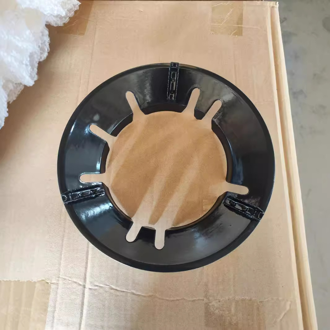 Черный эмалевый чехол с восемью отверстиями, энергосберегающий, ветронепроницаемый чехол для газовой плиты