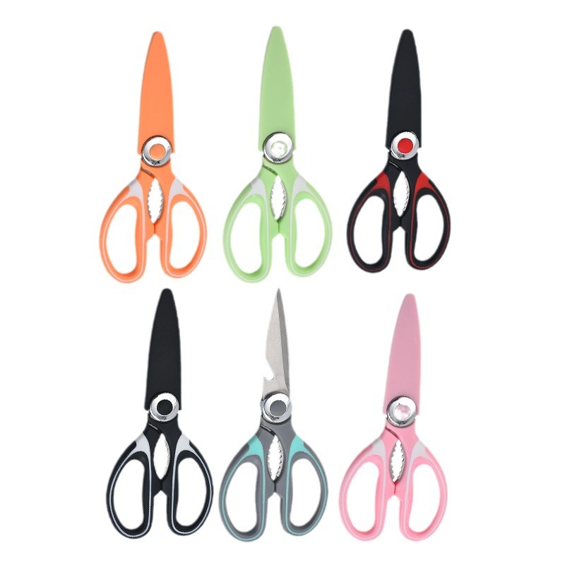 Household Multifunctional Fish and Chicken Bone Scissors Stainless Steel Strong Chicken Bone Scissors Food Scissors Panda Kitchen Scissors