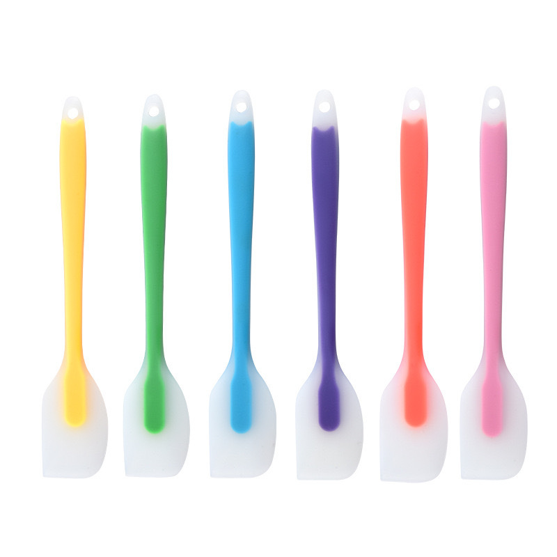 Spot Translucent Colorful Scraper Integrated Transparent Silicone High Temperature Resistant Nougat Mixing Baking Tool