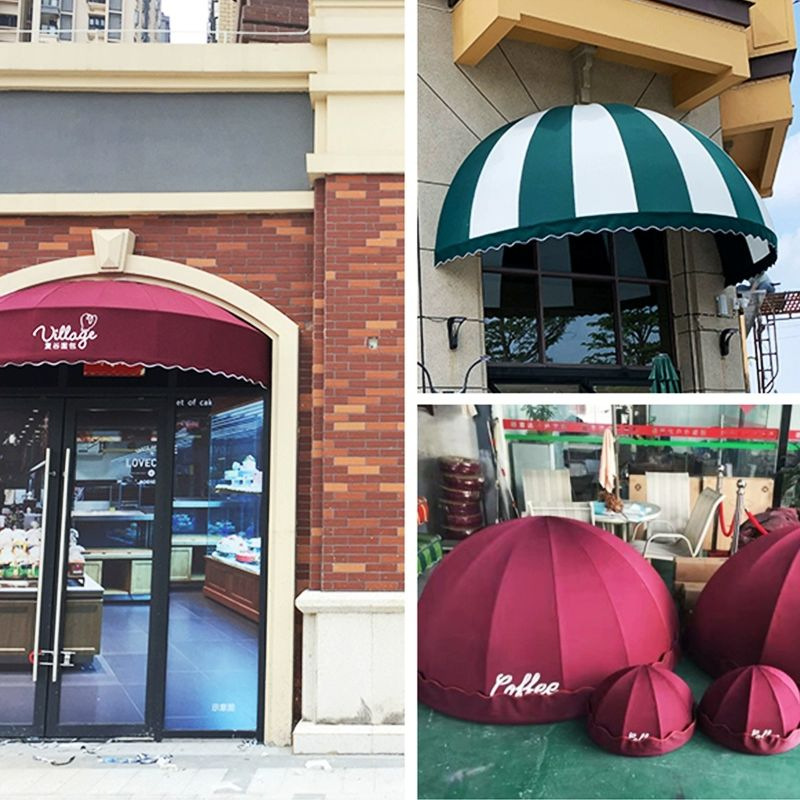 Watermelon Awning French Outdoor Awning Curved Decoration Popular Semi-Circle Awning Fixed Window Awning Foldableing