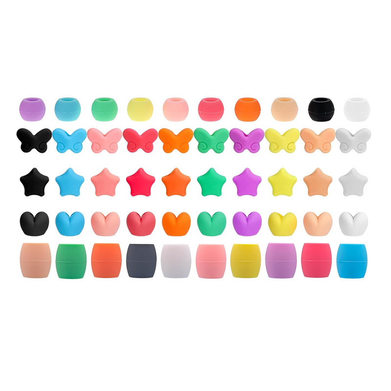 Cross-border New European and American Wig Silicone Hair Beads Black Children Dirty Braid Silicone Beads Distinctive DIY Hair Accessories