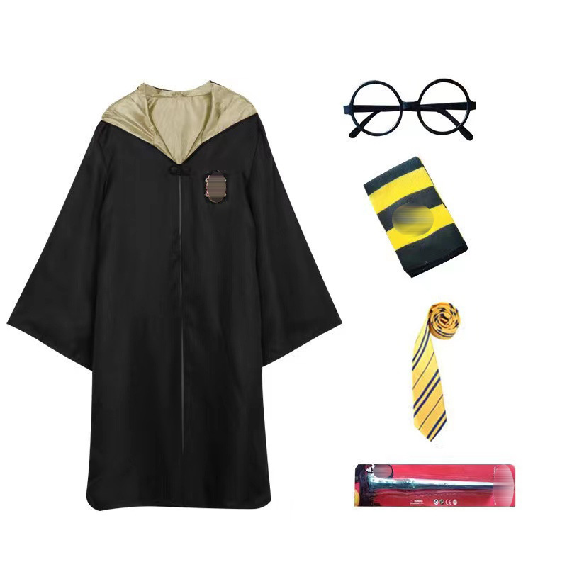 Harry Potter Magic Robe for Adults and Kidsren Magic Robe Set Cosplay Anime Costume Halloween Costume