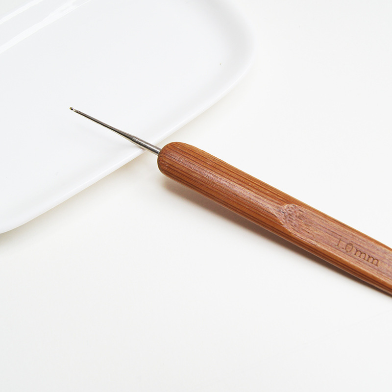 Bamboo handle carbonized crochet gift storage box small tool hand-woven wool thick needle diy tool crochet