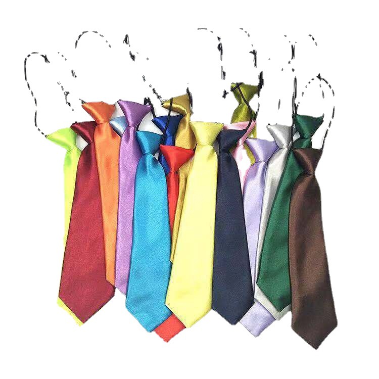 Wholesale children's team performance convenient tie Korean solid color baby casual rubber band manufacturers lazy tie