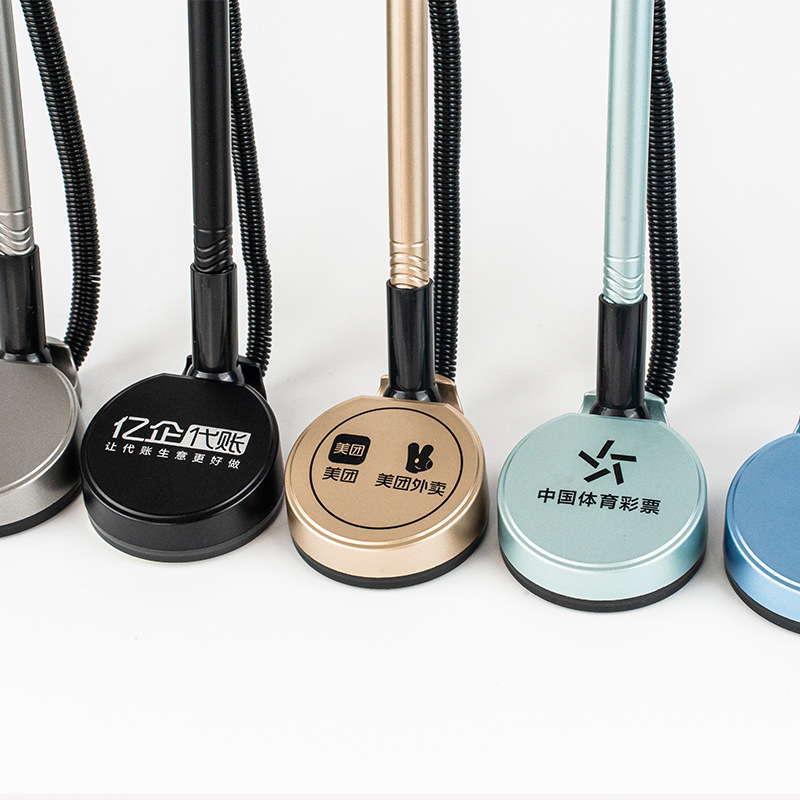 Desk pen logo desktop fixed paste counter pen printing neutral signature pen pen advertising