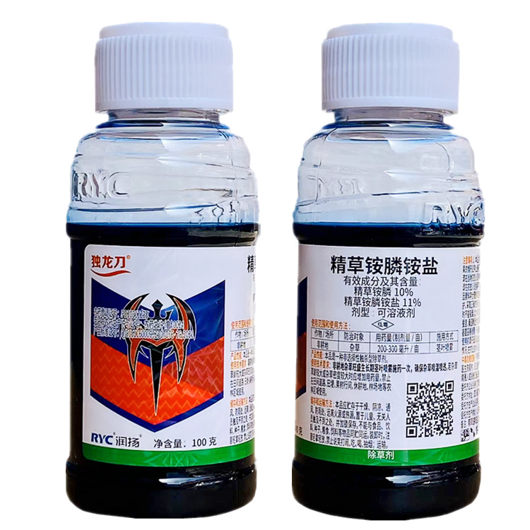 Wholesale Runyang Dulong Knife 10% Glufosinate Ammonium Field Ridge Forest Orchard 120g Beef Tendon Herbicide