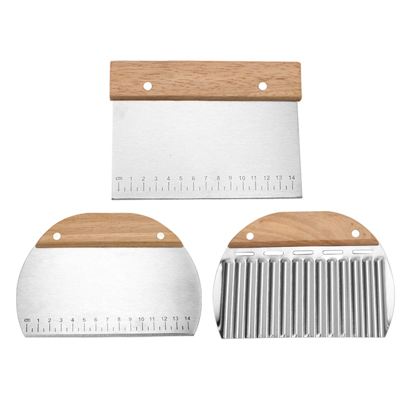 Нож для муки с градуировкой, дубовая ручка, нож для теста, нож для картофеля