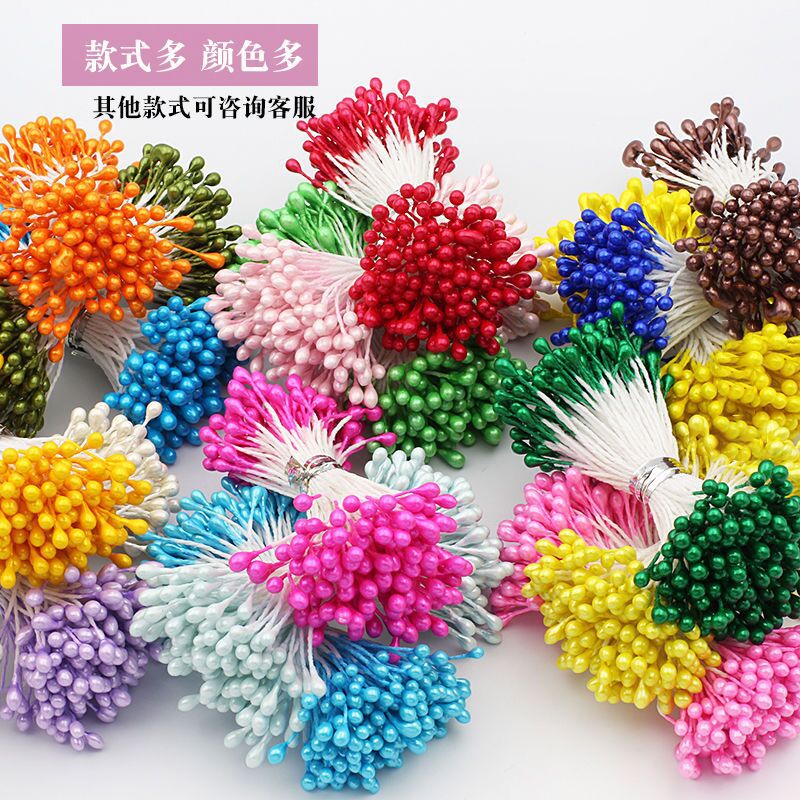 55MM long DIY artificial flower core pearlescent flower core chiffon flower accessories handmade jewelry accessories materials
