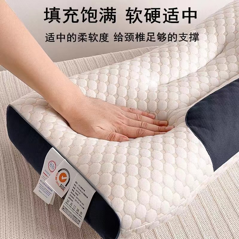 Knitted Cotton Spa Massage Pillow Helps Sleep, Protects the Cervical Spine, Prevents Collapse of the Pillow Core, Popular Gift Pillow Wholesale and Delivery