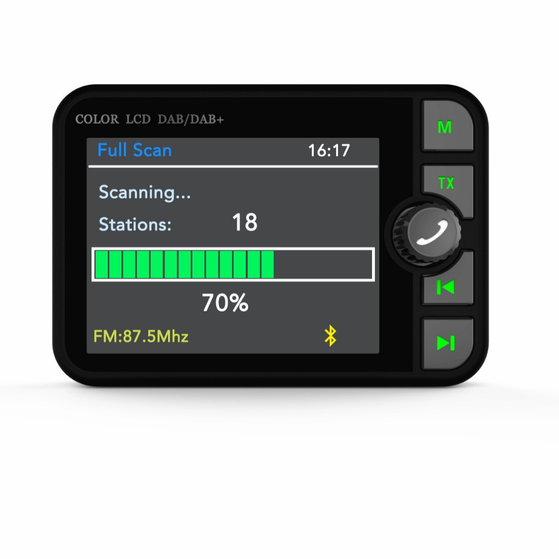 European New Product Color Screen Car Dab Digital Receiver Dab Radio Car Bluetooth Mp3 Multi-Function Suitable