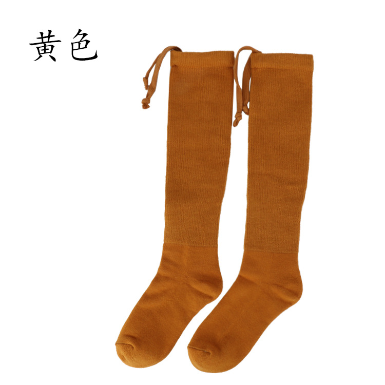 Monk socks autumn and winter thick warm men's pure cotton thick women's no leggings monk monk socks autumn