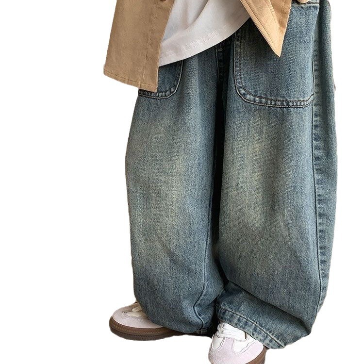 Children's Jeans Spring and Autumn Pants New Children's Spring Pants Loose Children's Pants Trendy Cool Street Pants Trendy