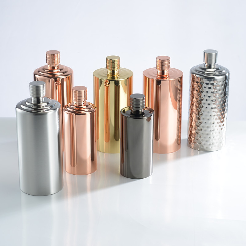 Stainless steel 304 hip flask 1kg 2kg 3kg 5kg thick cylindrical kettle portable maotai bottle liquor pot