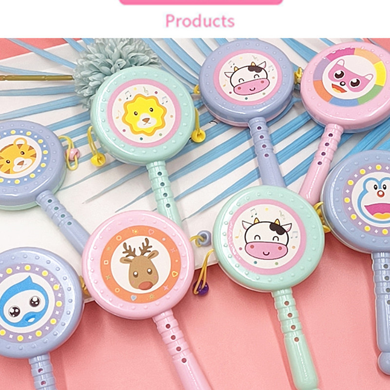 Baby toys cartoon rattle 0-3 years old kindergarten baby early education hand rattle rattle children's toys wholesale