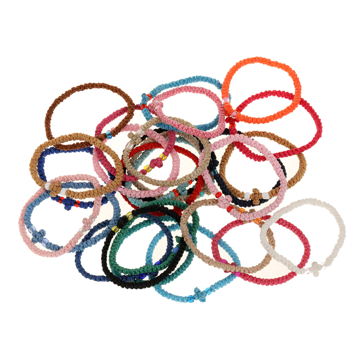 Factory direct hand woven wax rope adjustable knot Greek prayer hand rope