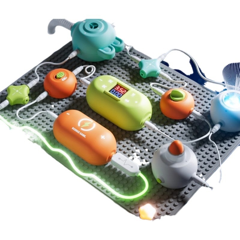 Children's Circuit Board Building Blocks Assembly Toys Science and Education Physics Experiment Puzzle Hands-On Enlightenment Cross-Border Wholesale English