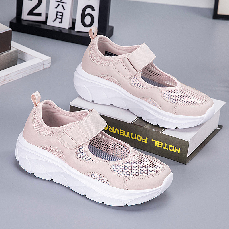 Обувь для матери, новые летние туфли для женщин 2024, дышащие, без задника, ретро, универсальные туфли