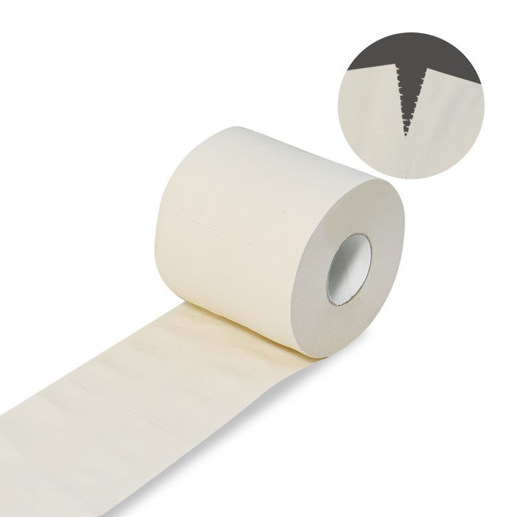 Export Customized Bamboo Pulp Natural Toilet Paper Natural Color Roll Cored Natural Color Bamboo Pulp Roll Paper Napkin Customization