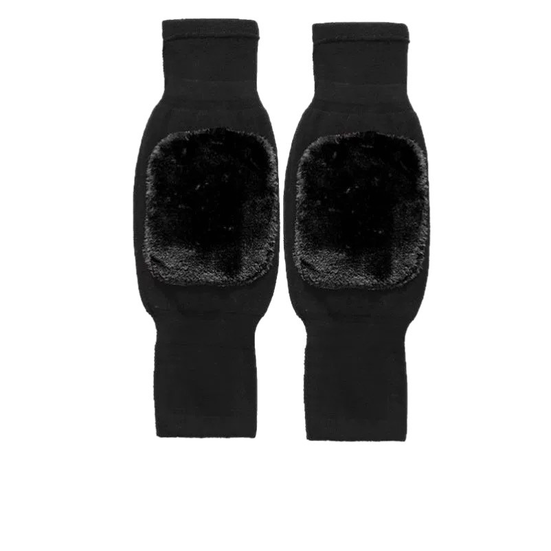 Autumn and Winter Imitation Cashmere Knee Pads with Fleece for Men, Thickened for Cold Protection, Women's Warm Knee Pads for Old Cold Legs, De Rong Knee Pads and Leg Warmers